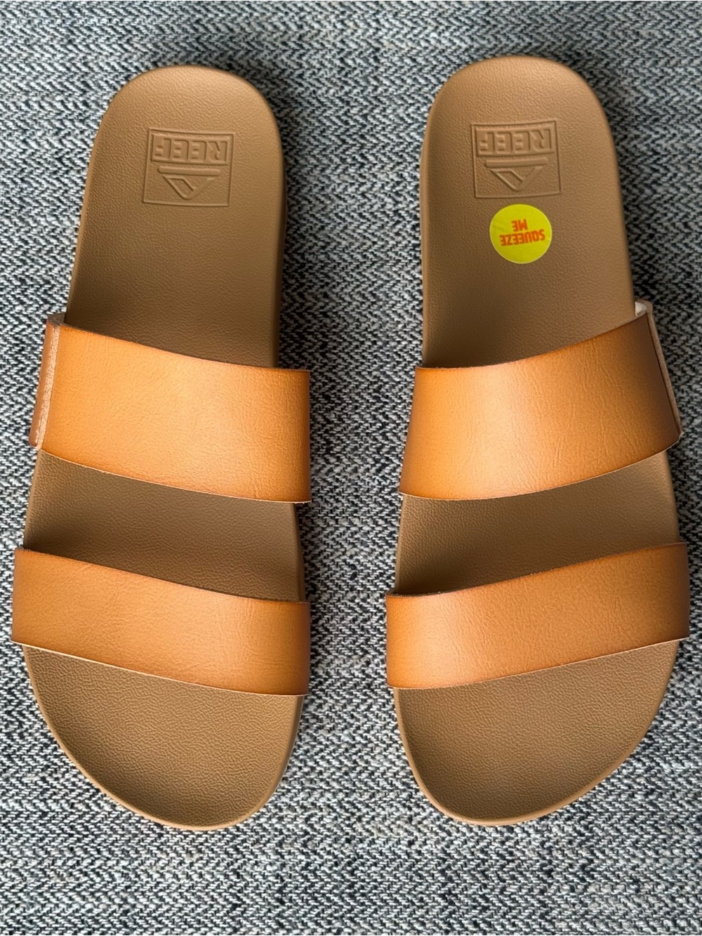 Reef Women’s Brown Double-Strap Slide Sandals Size 9